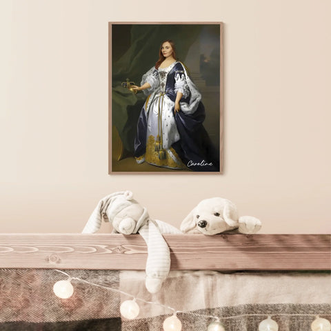Tableau Personnalisé Portrait de Femme Caroline d'Ansbach Reine de Grande-Bretagne