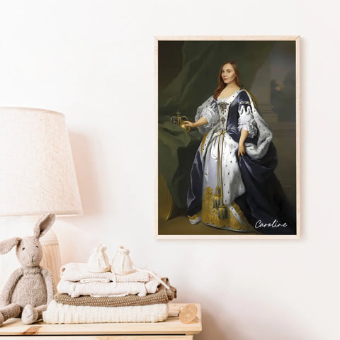 Tableau Personnalisé Portrait de Femme Caroline d'Ansbach Reine de Grande-Bretagne