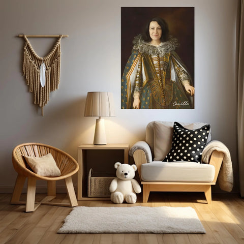 Tableau Personnalisé Portrait de Femme Marguerite de Médicis Duchesse de Parme et Plaisance