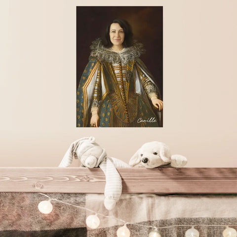 Tableau Personnalisé Portrait de Femme Marguerite de Médicis Duchesse de Parme et Plaisance