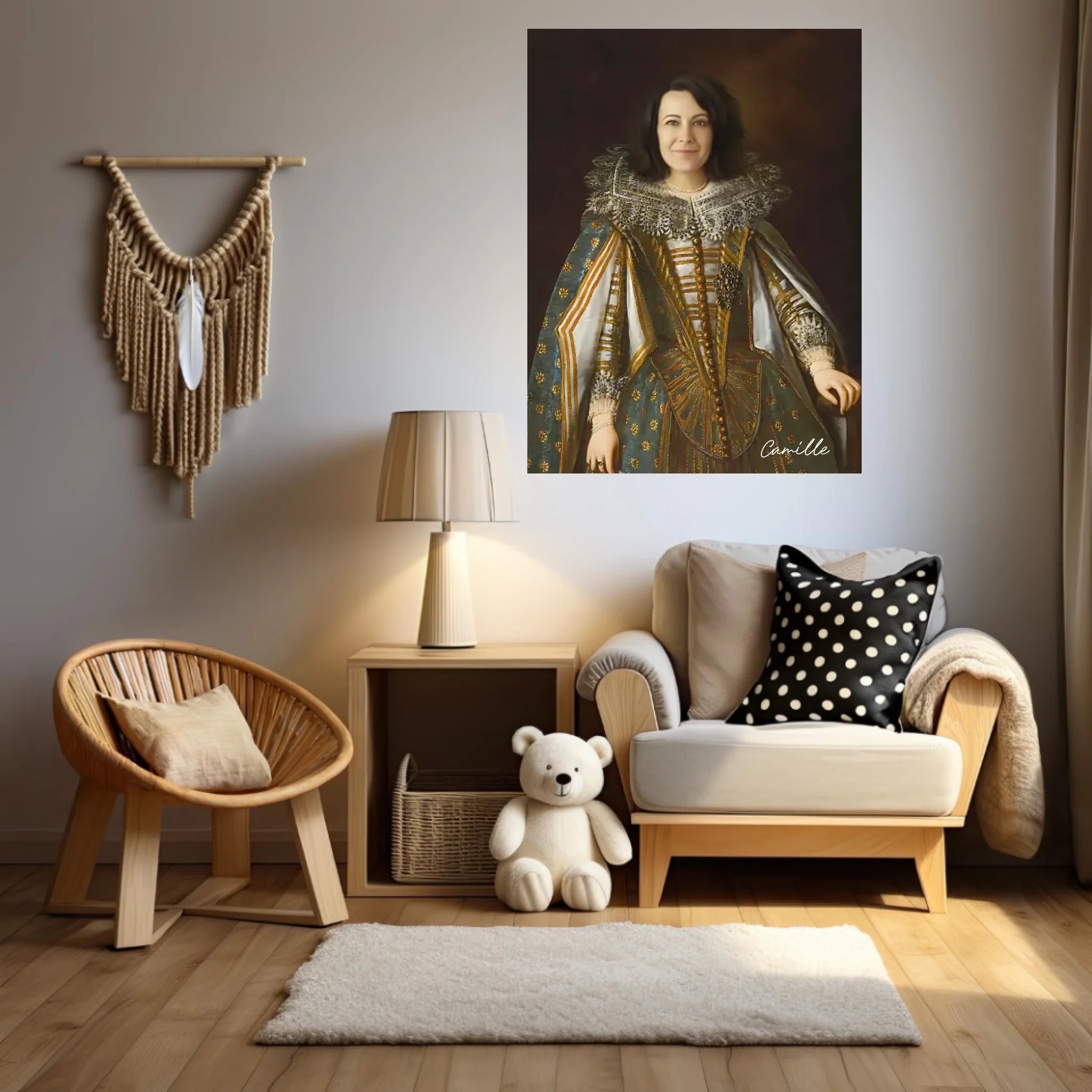 Tableau Personnalisé Portrait de Femme Marguerite de Médicis Duchesse de Parme et Plaisance