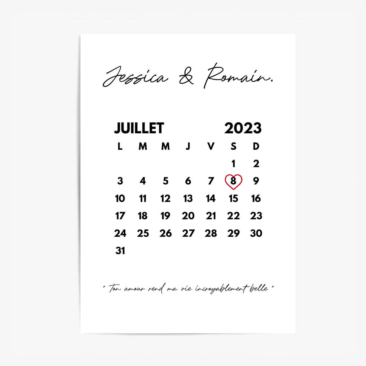 Affiche Personnalisée Couple Date De Rencontre