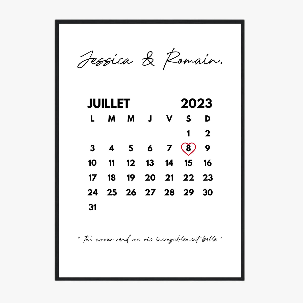 Affiche Personnalisée Couple Date De Rencontre