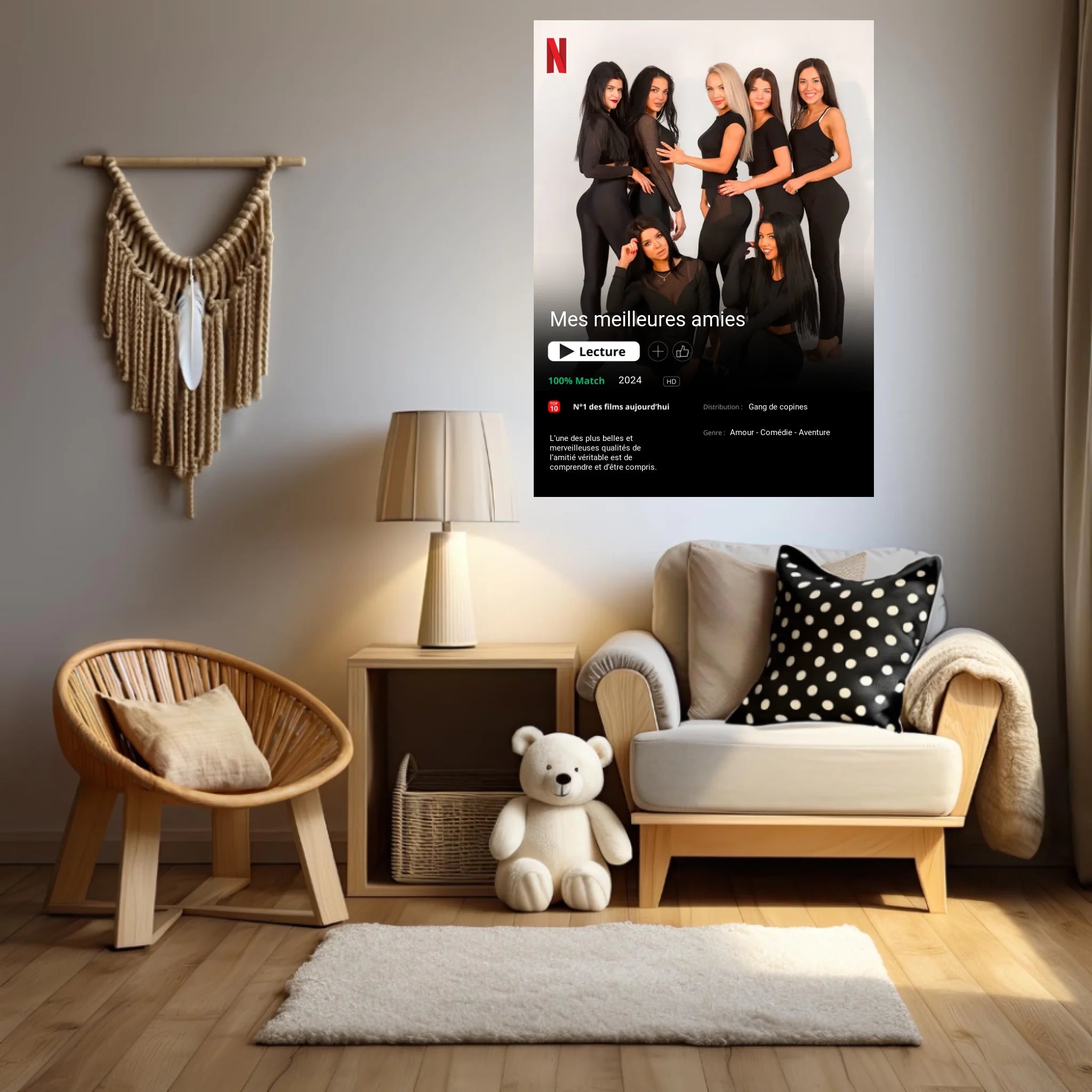 Affiche Personnalisée Poster Netflix Meilleure Amie