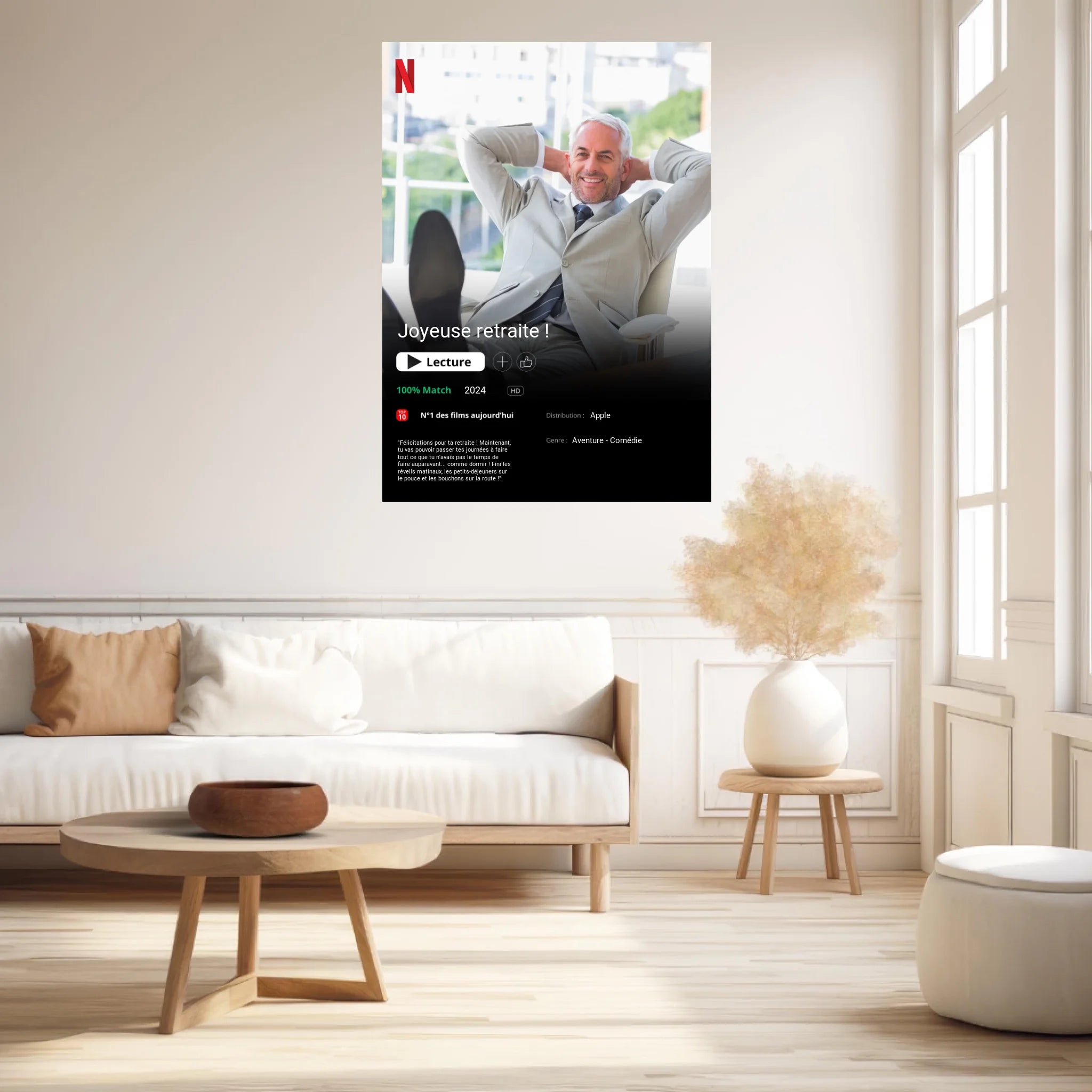 Affiche Personnalisée Poster Netflix Retraite