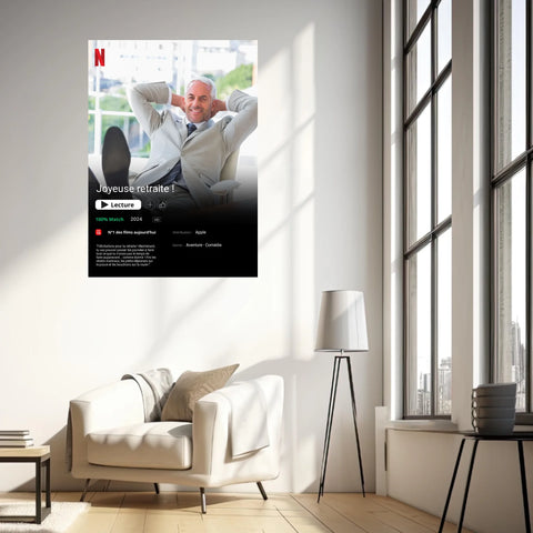 Affiche Personnalisée Poster Netflix Retraite