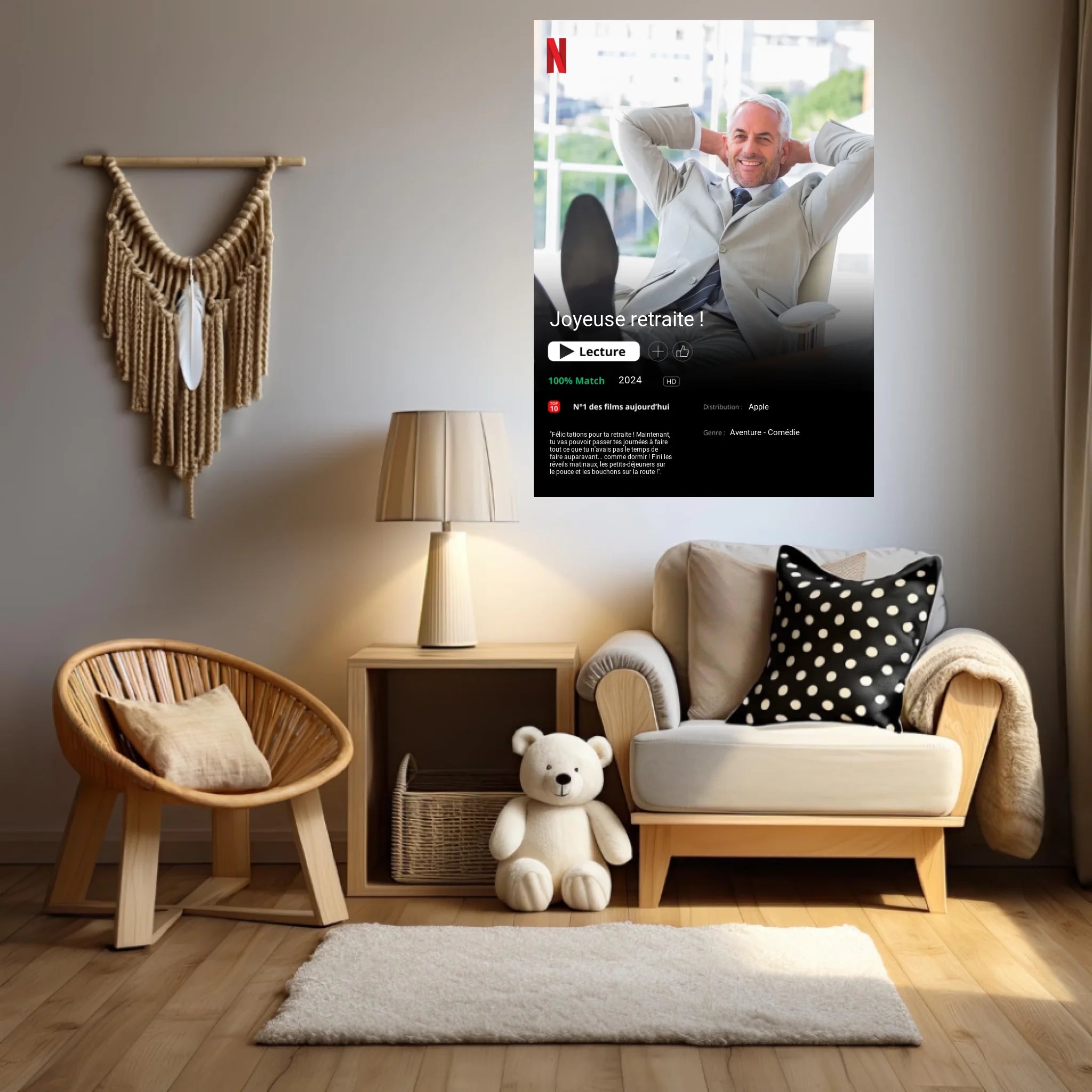 Affiche Personnalisée Poster Netflix Retraite