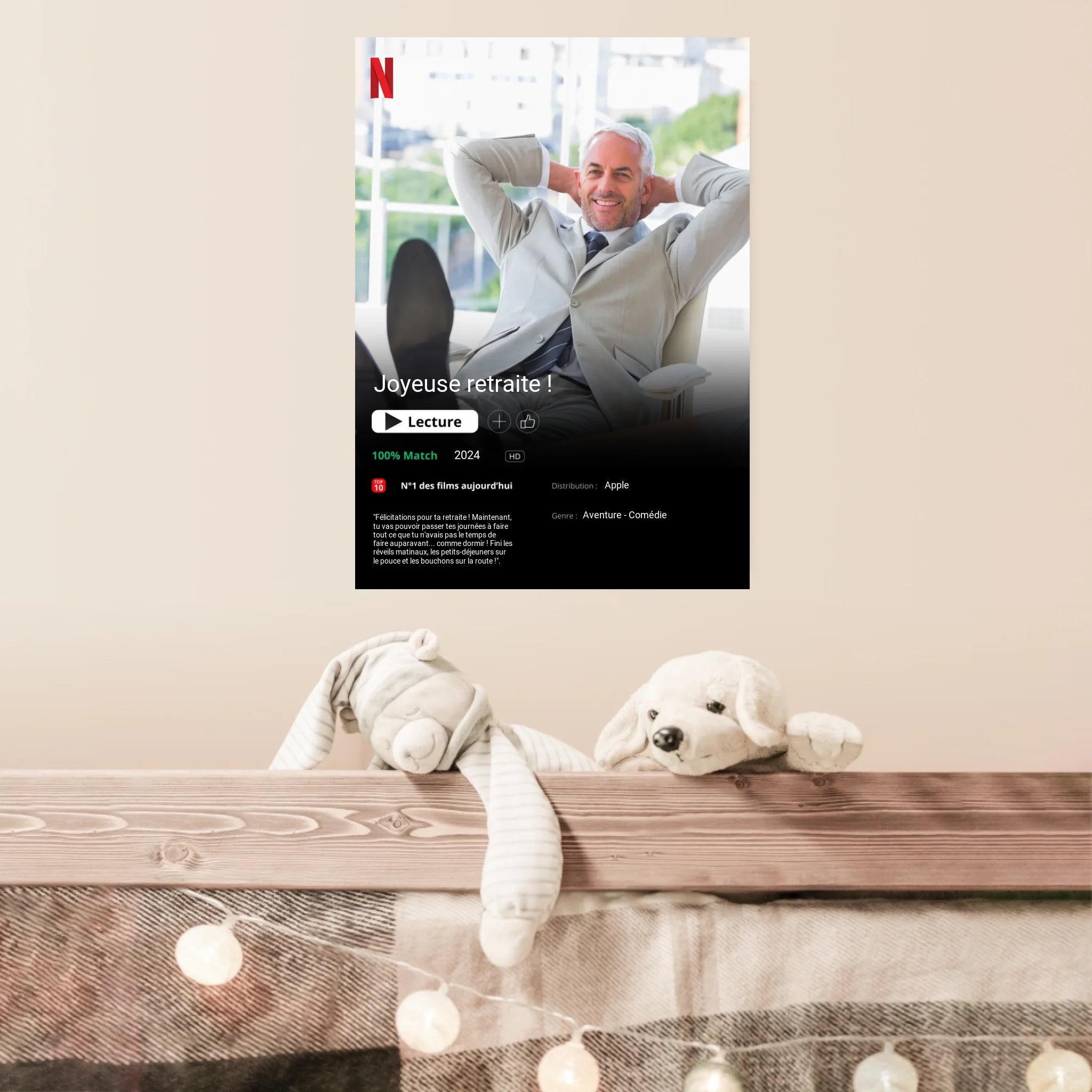 Affiche Personnalisée Poster Netflix Retraite