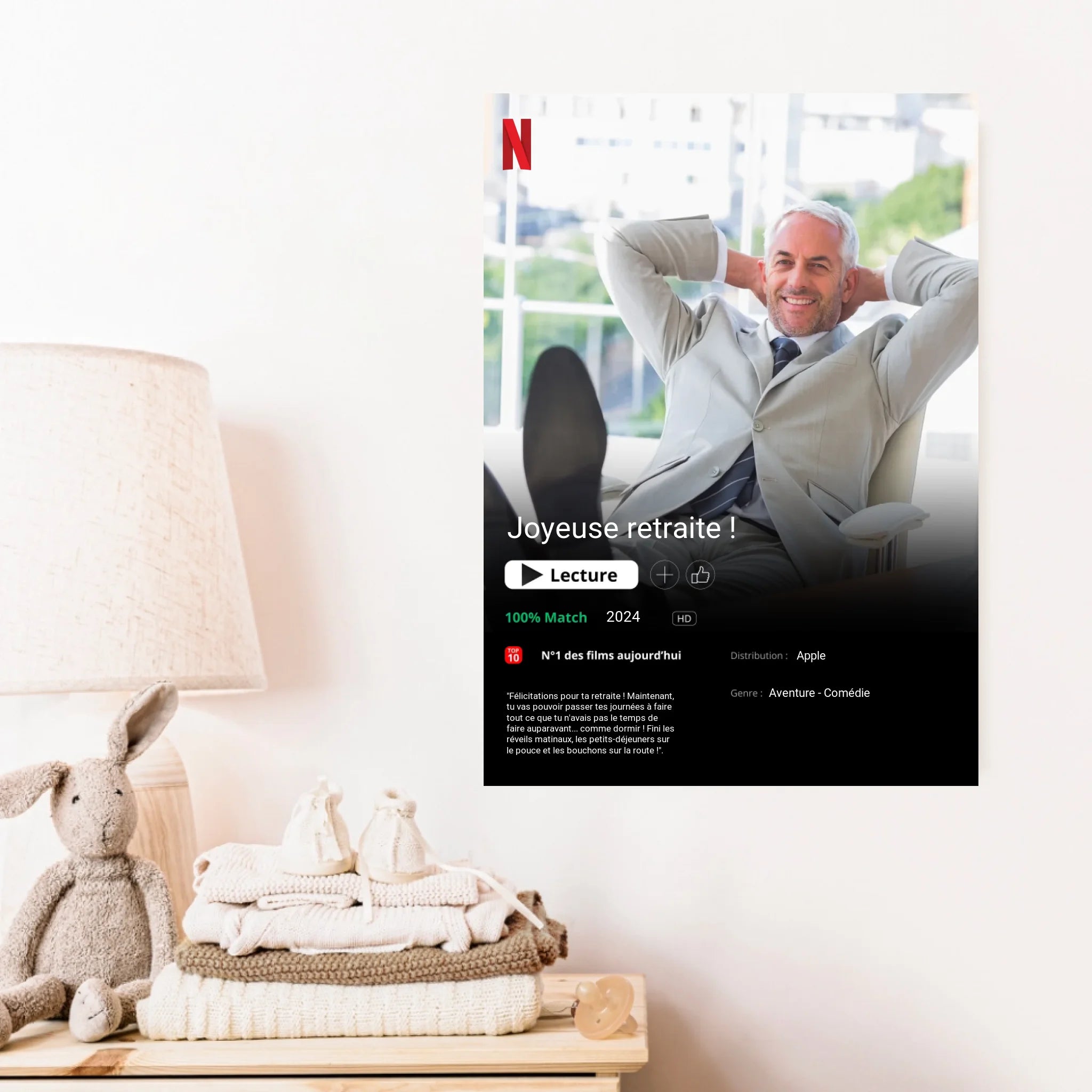 Affiche Personnalisée Poster Netflix Retraite