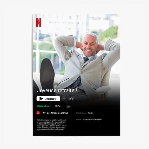 Affiche Personnalisée Poster Netflix Retraite
