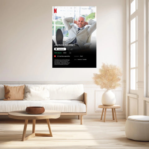 Affiche Personnalisée Poster Netflix Retraite