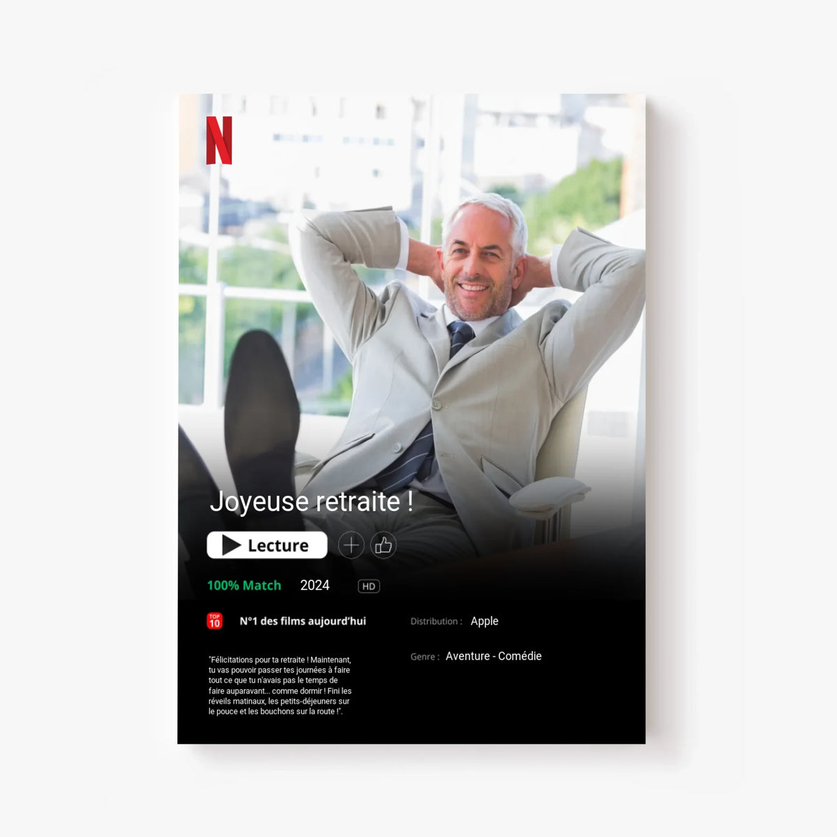 Affiche Personnalisée Poster Netflix Retraite