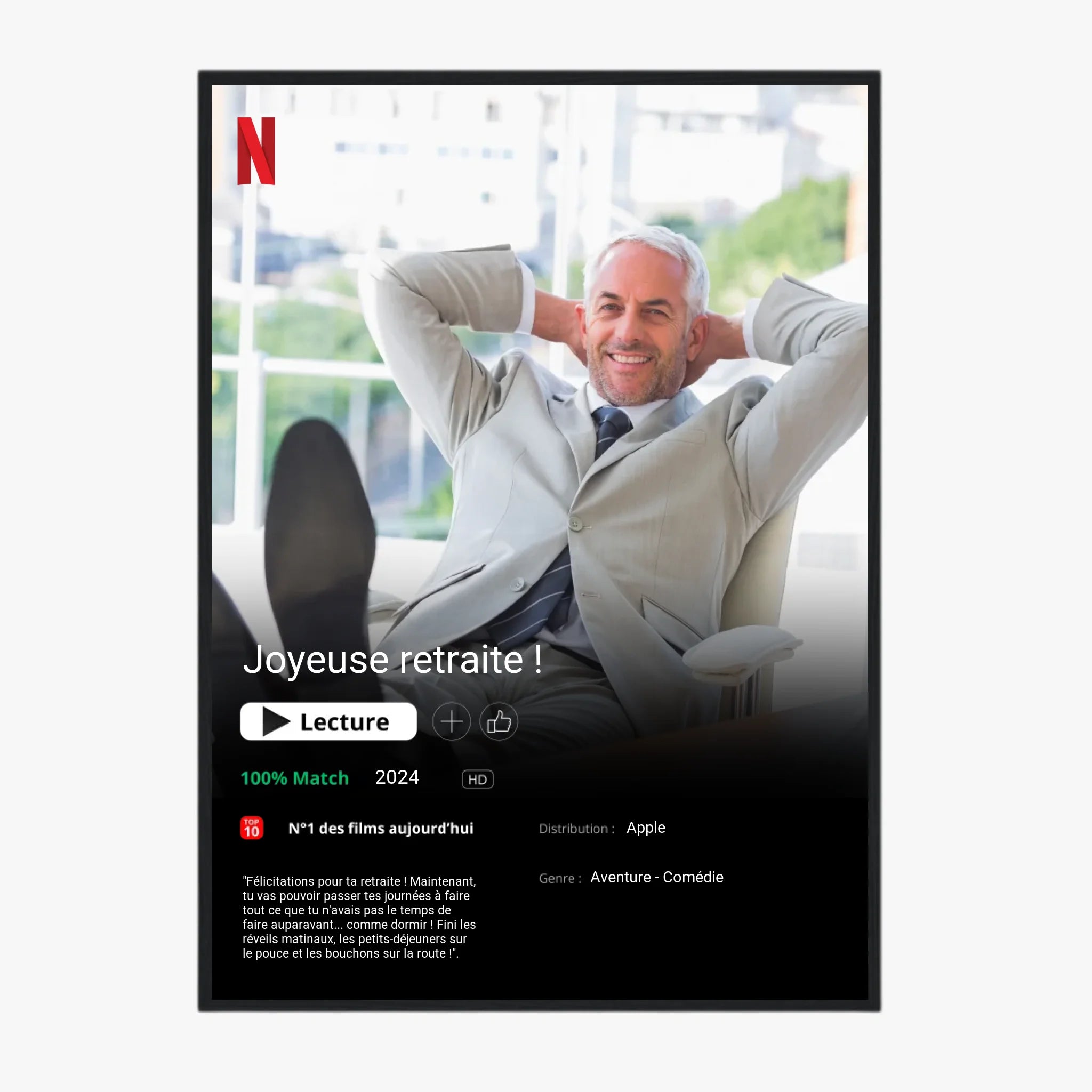 Affiche Personnalisée Poster Netflix Retraite