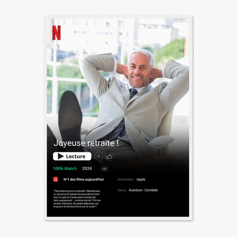Affiche Personnalisée Poster Netflix Retraite