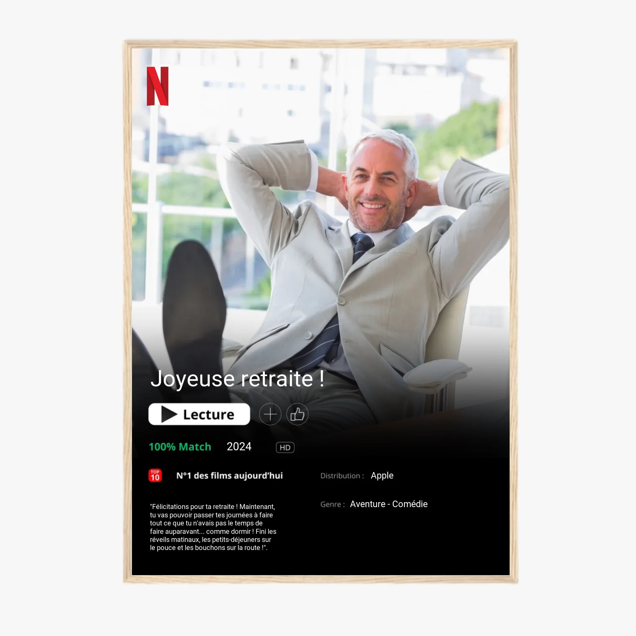 Affiche Personnalisée Poster Netflix Retraite
