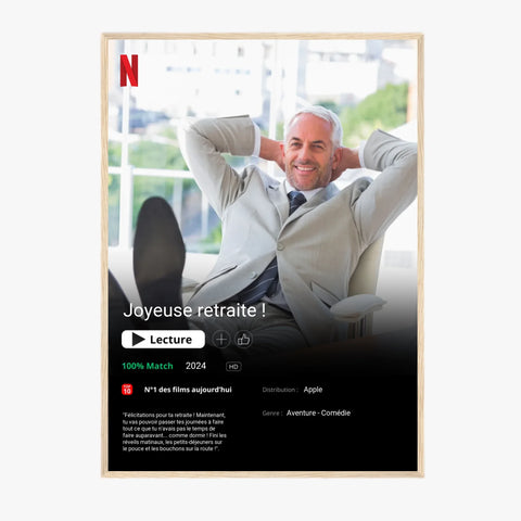 Affiche Personnalisée Poster Netflix Retraite