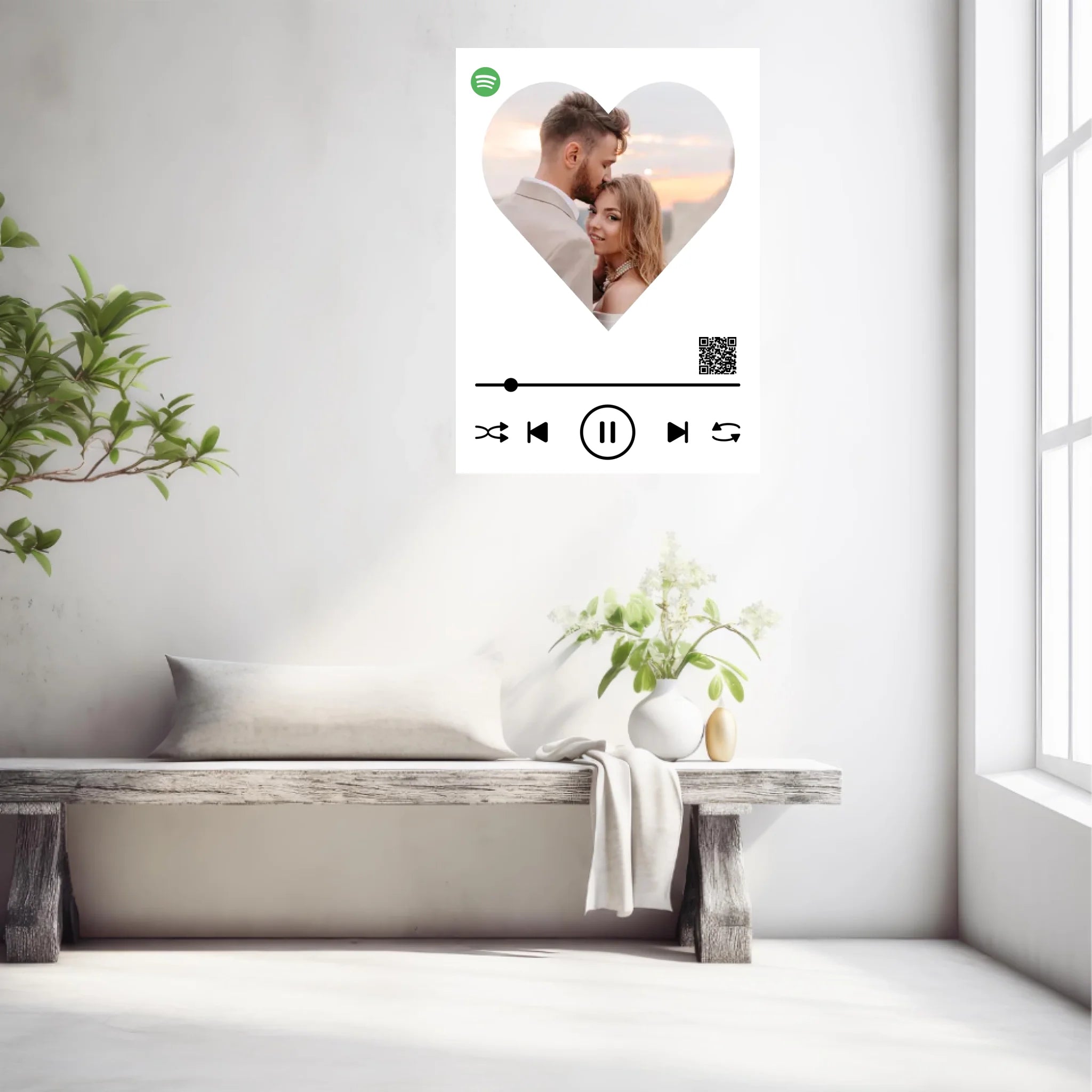 Affiche Musique Personnalisée Spotify Saint Valentin