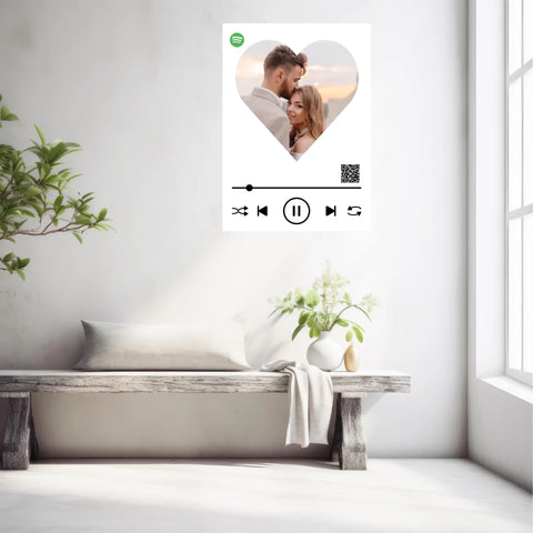 Affiche Musique Personnalisée Spotify Saint Valentin
