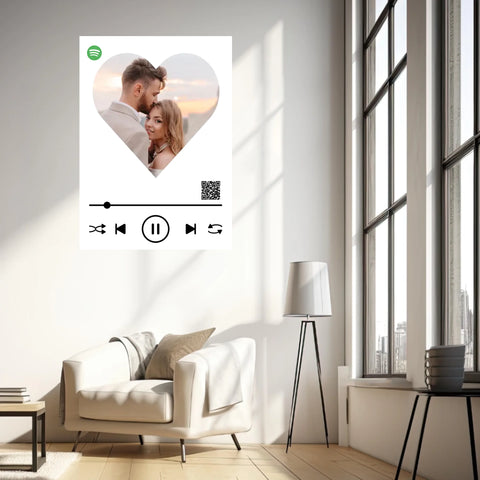 Affiche Musique Personnalisée Spotify Saint Valentin