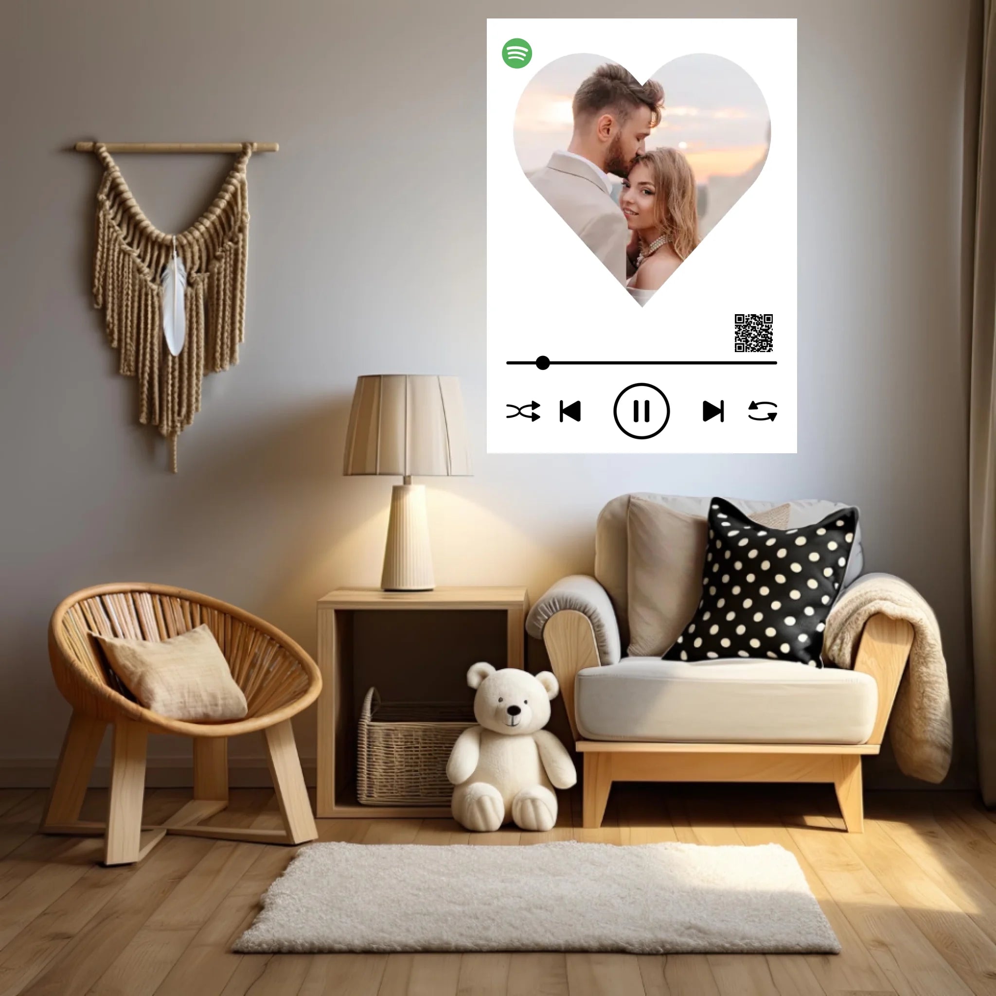 Affiche Musique Personnalisée Spotify Saint Valentin