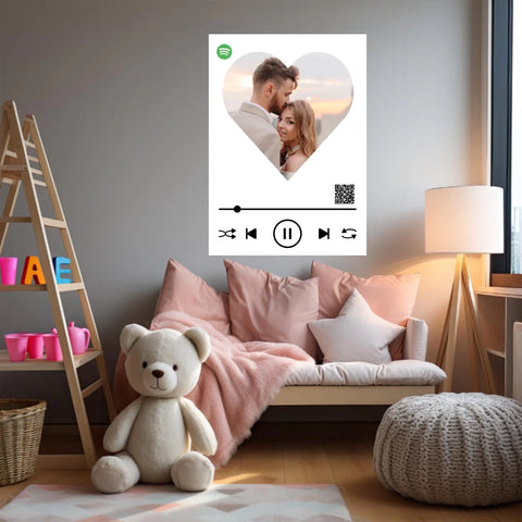 Affiche Musique Personnalisée Spotify Saint Valentin
