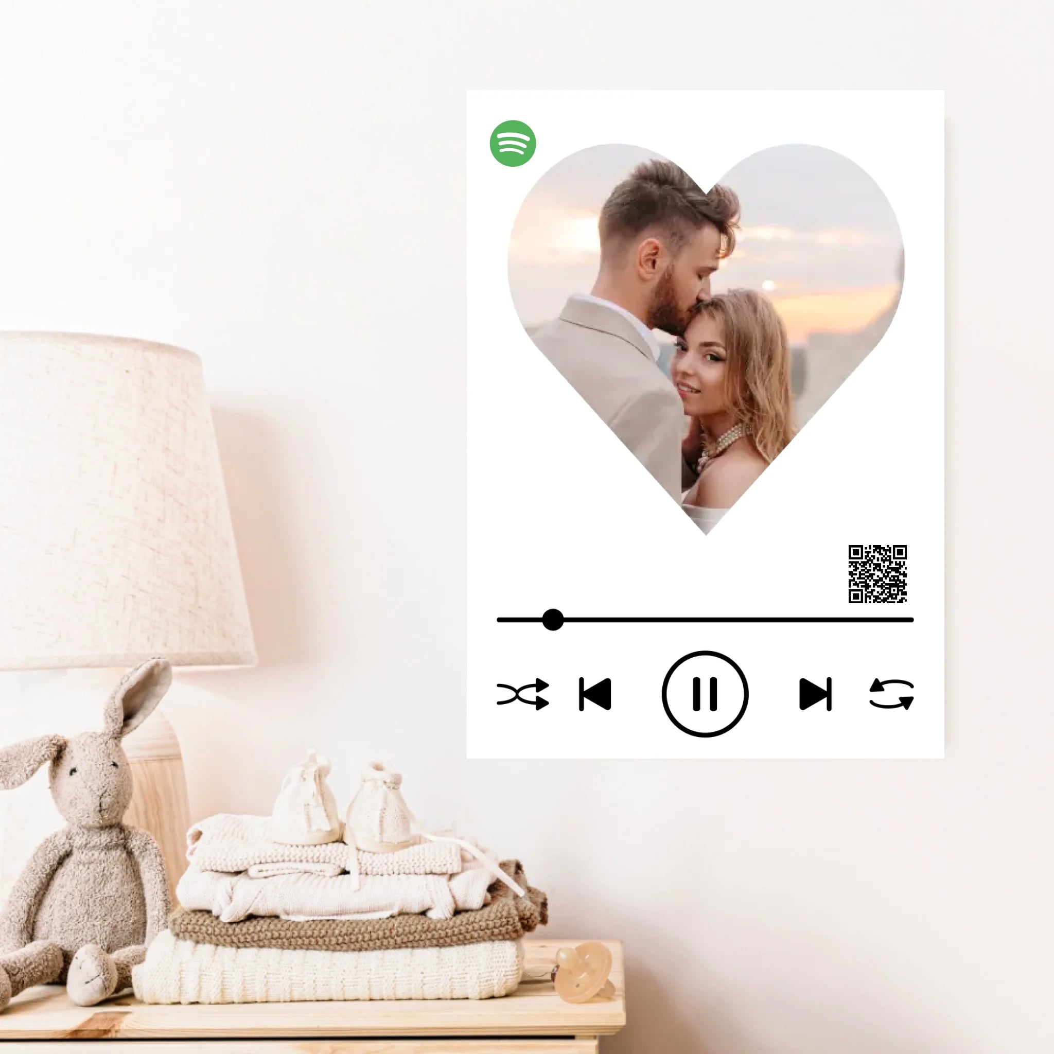 Affiche Musique Personnalisée Spotify Saint Valentin