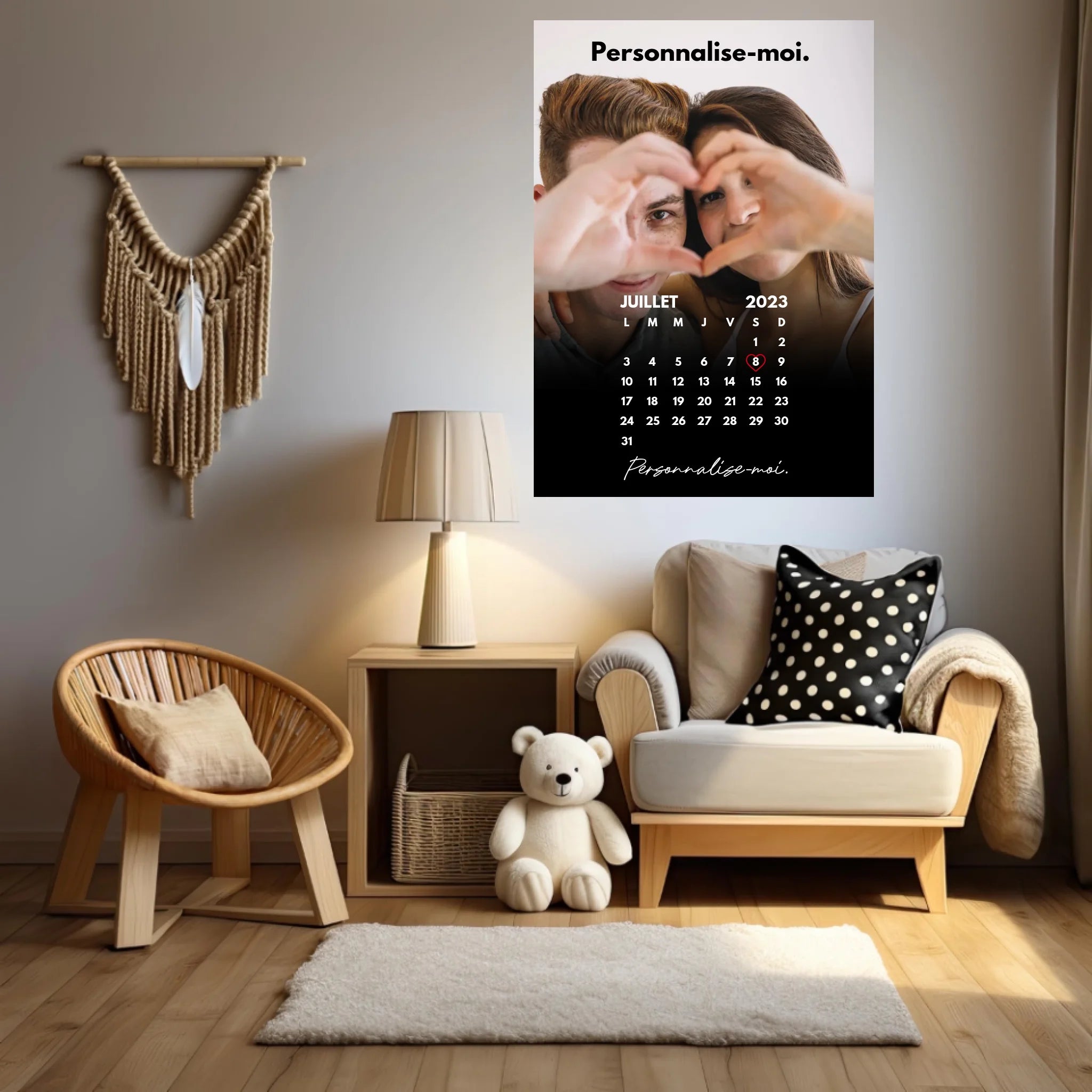 Affiche Personnalisée Calendrier Photo Couple