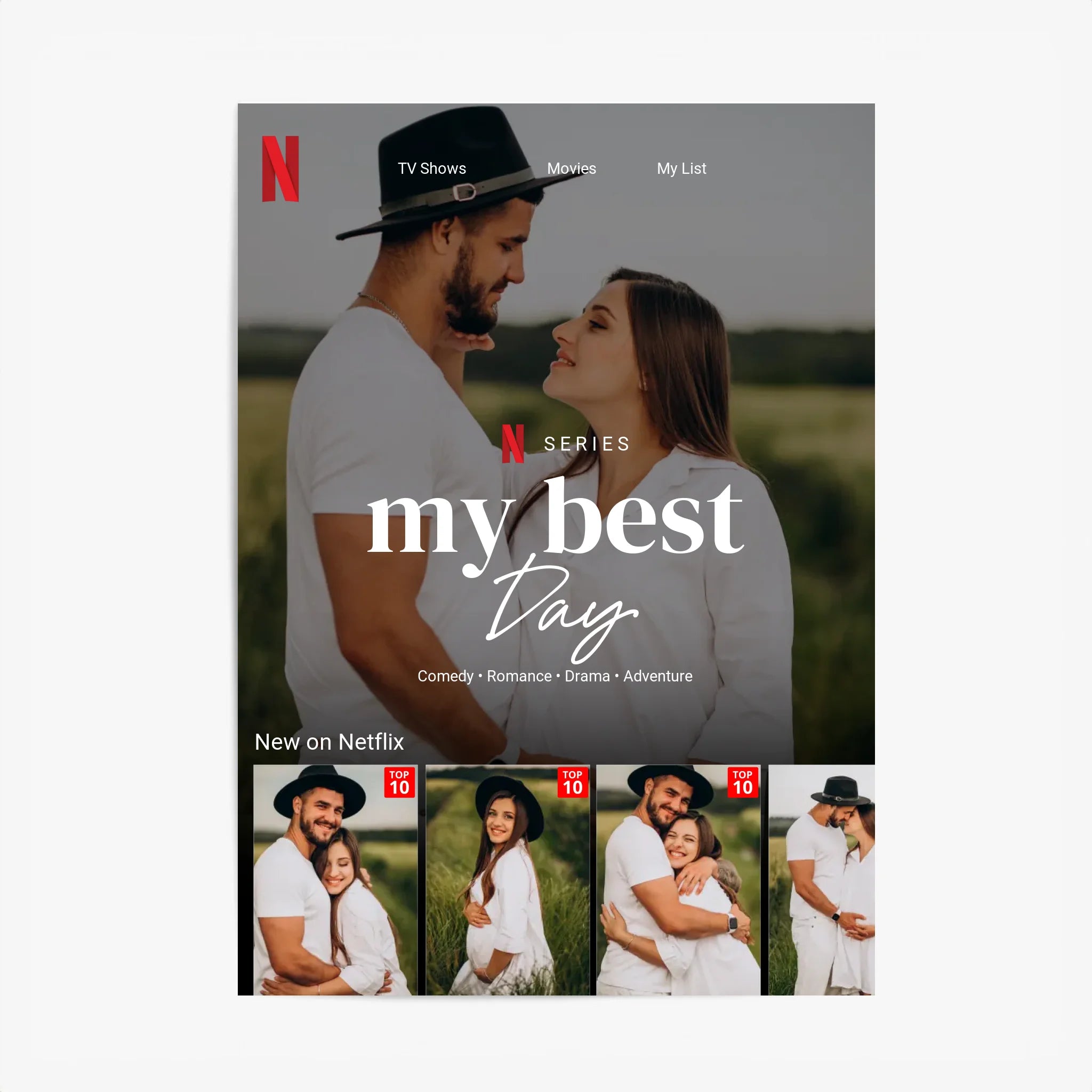 Affiche Personnalisée Netflix My Best Day