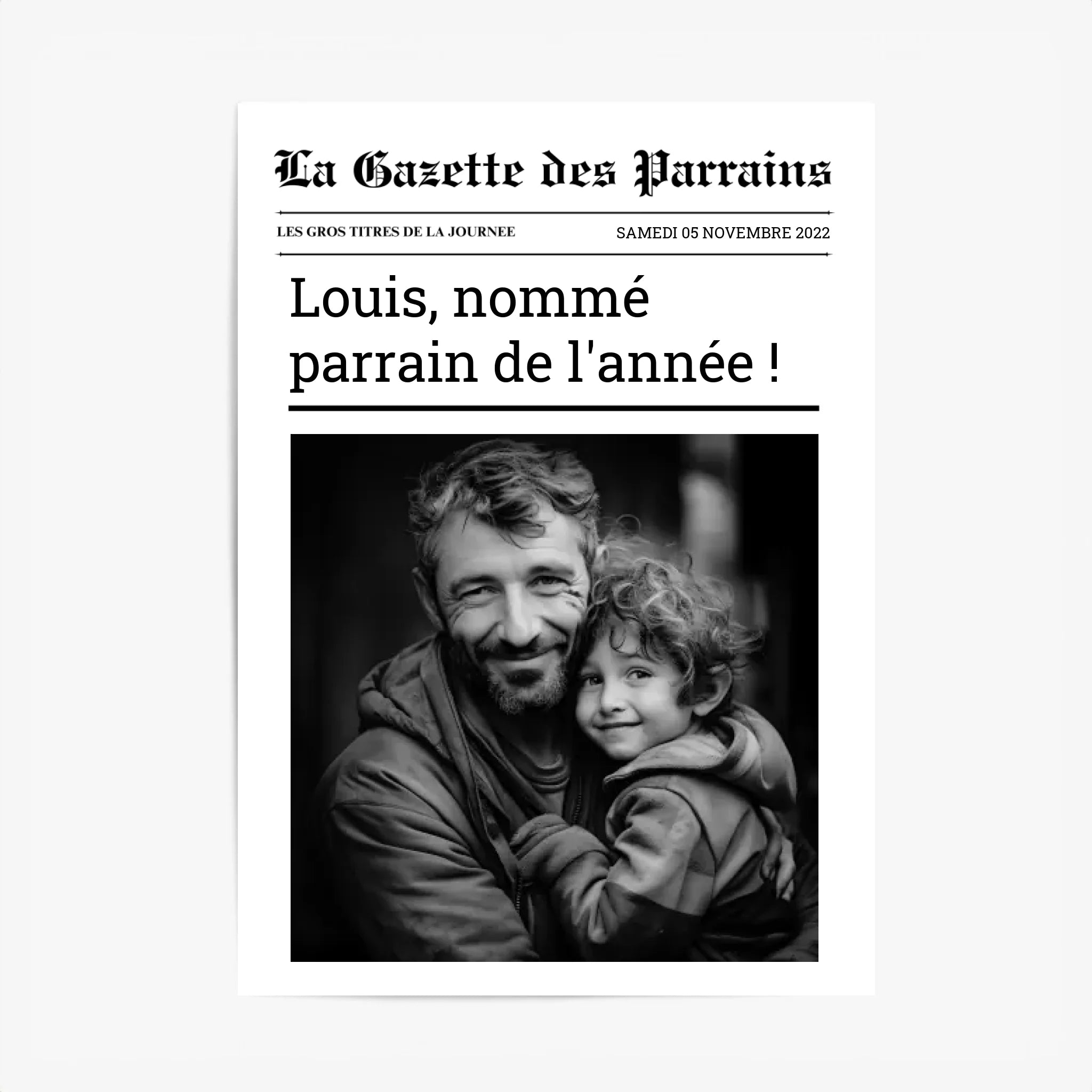 Affiche Personnalisée La Gazette des Parrains