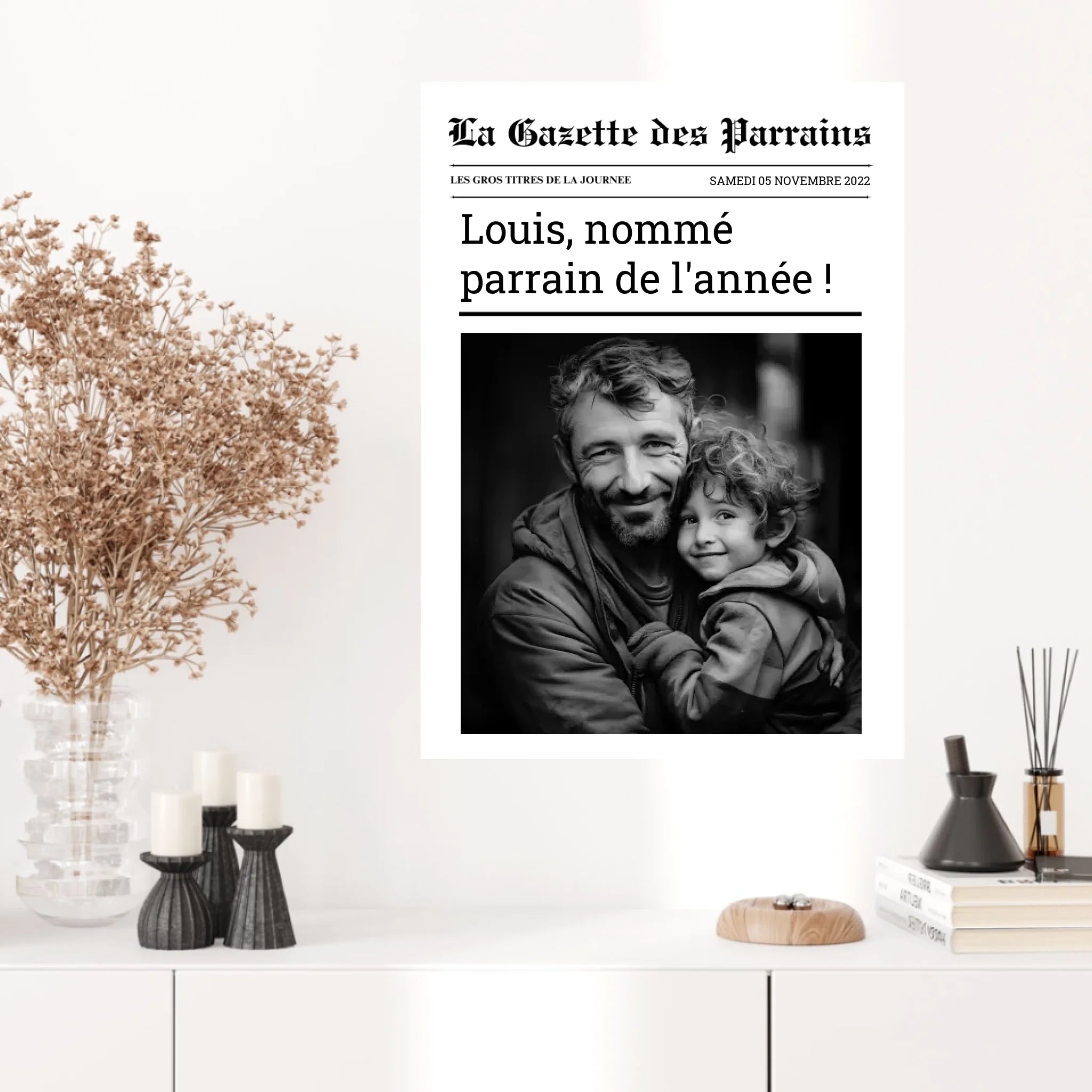 Affiche Personnalisée La Gazette des Parrains