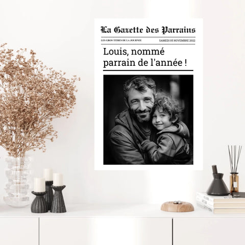 Affiche Personnalisée La Gazette des Parrains