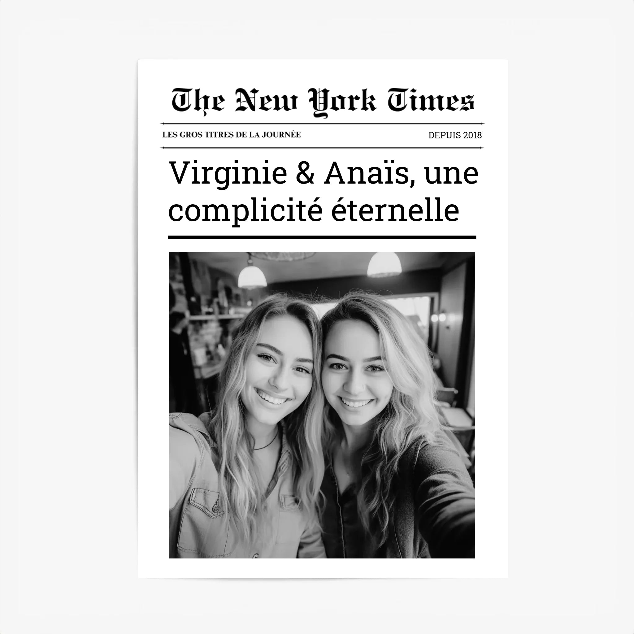 Affiche Personnalisée The New York Times Amis