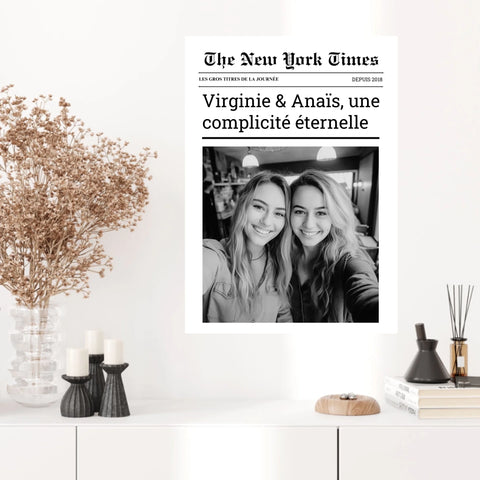 Affiche Personnalisée The New York Times Amis