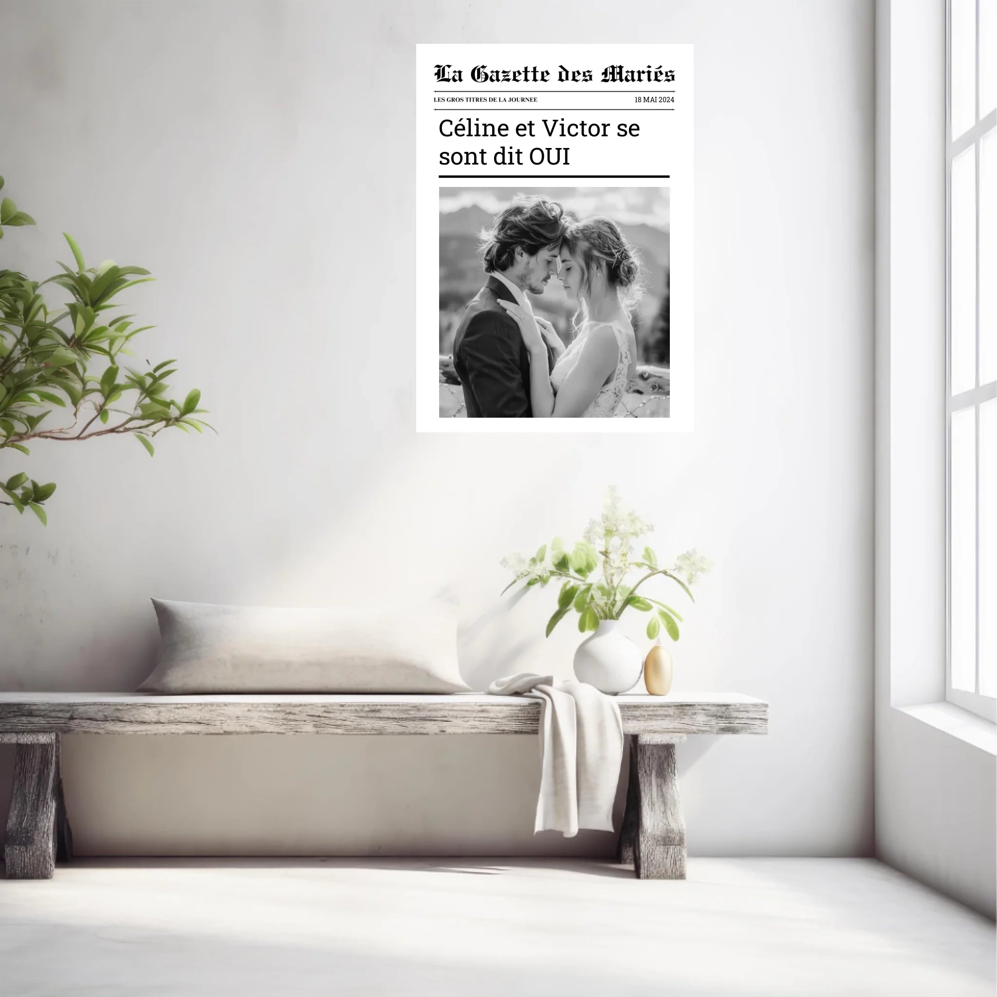 Affiche Personnalisée La Gazette des Mariés