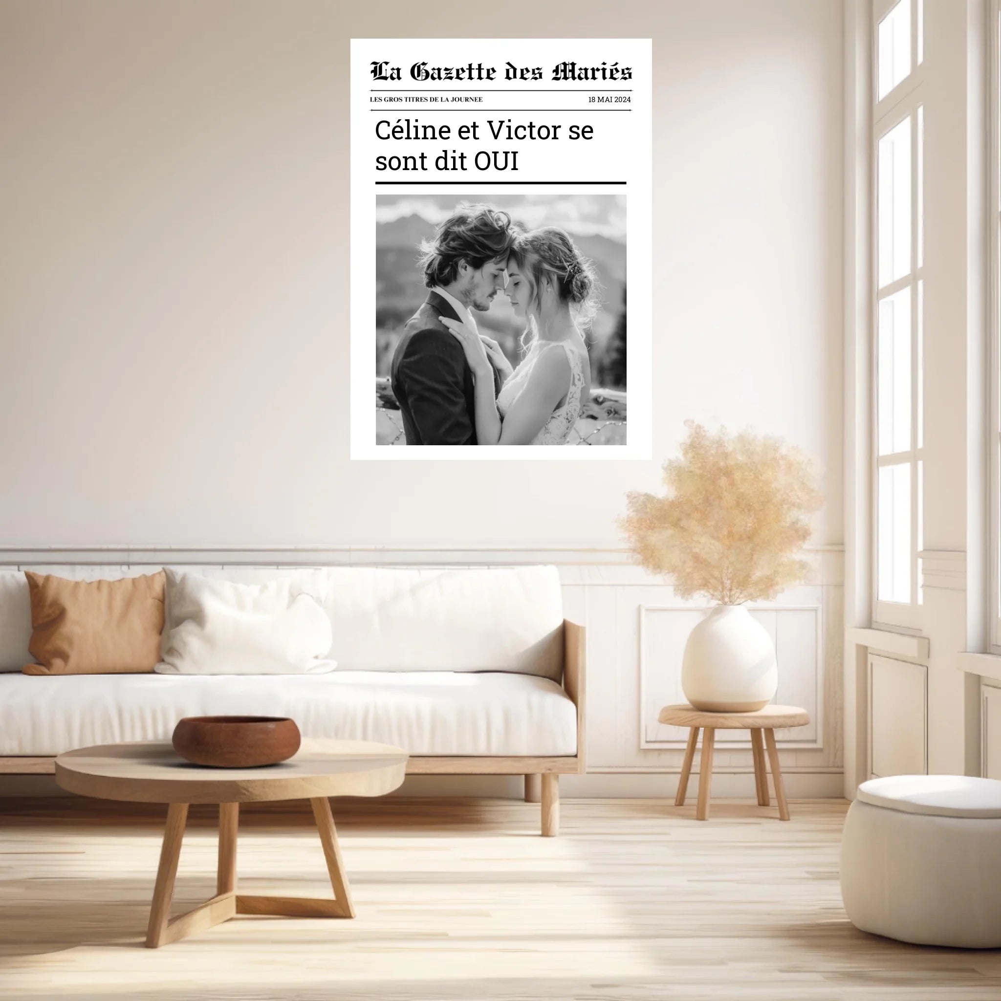 Affiche Personnalisée La Gazette des Mariés