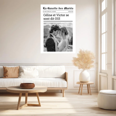 Affiche Personnalisée La Gazette des Mariés