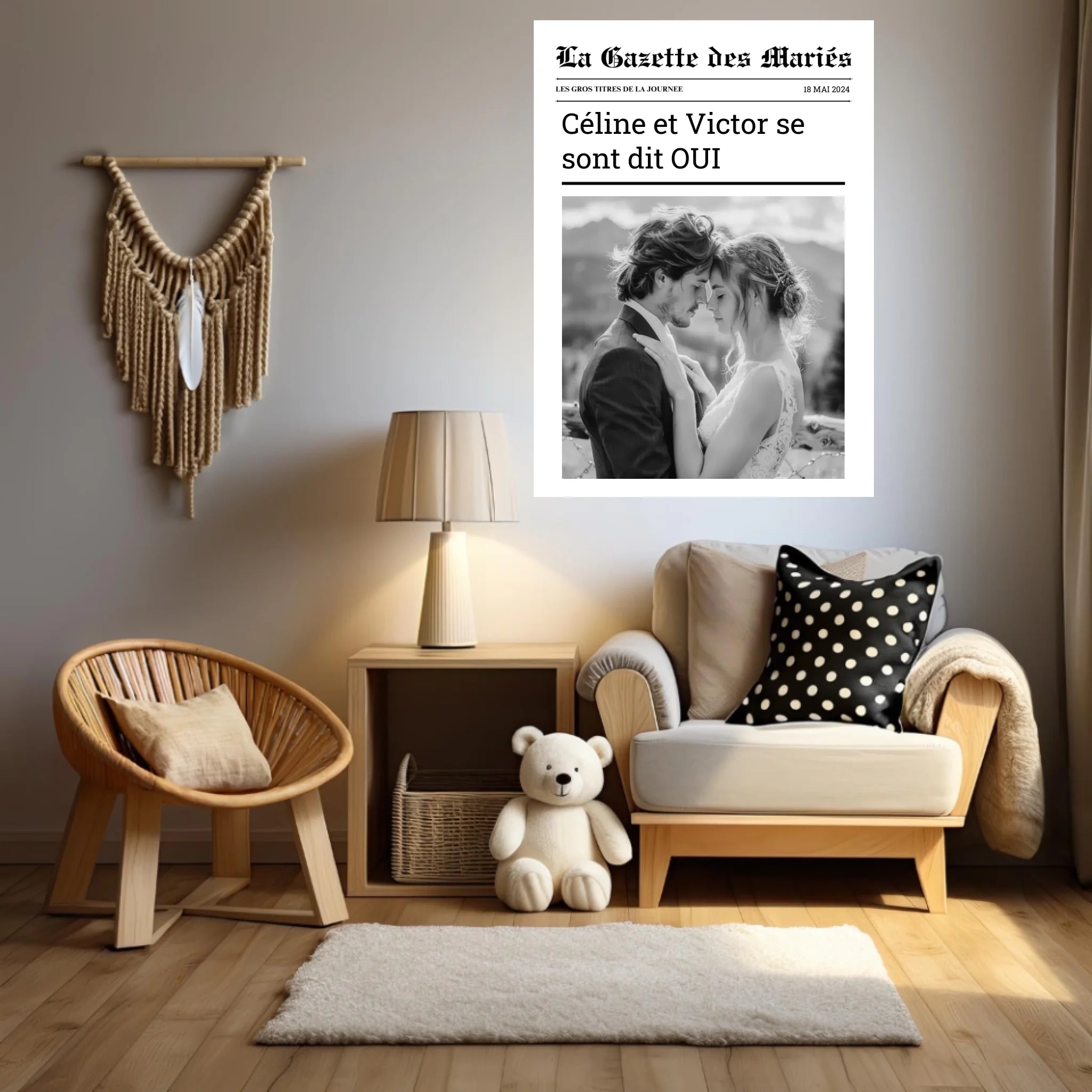 Affiche Personnalisée La Gazette des Mariés