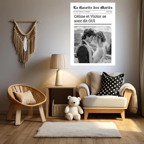 Affiche Personnalisée La Gazette des Mariés