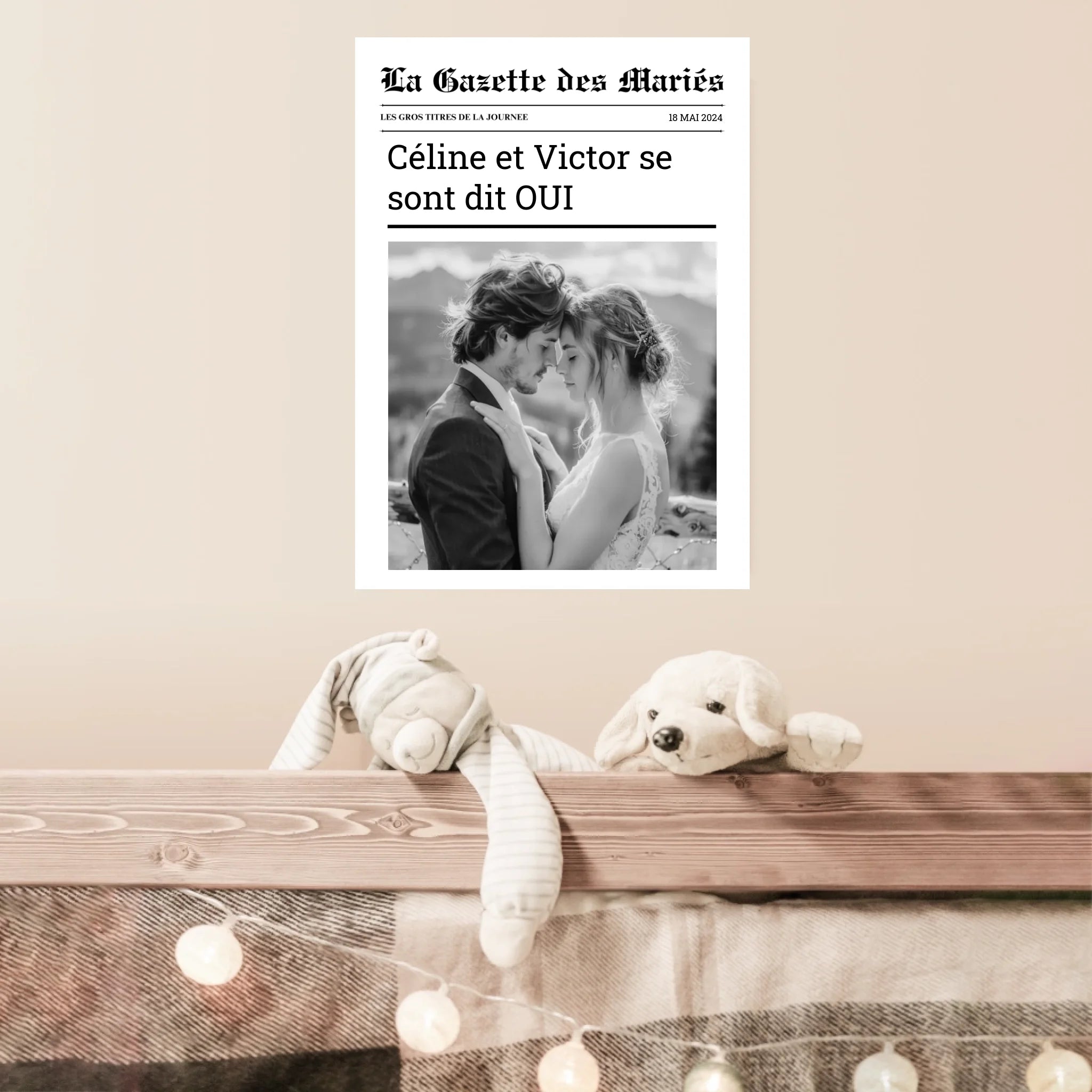 Affiche Personnalisée La Gazette des Mariés