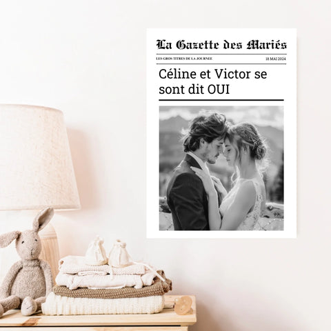 Affiche Personnalisée La Gazette des Mariés