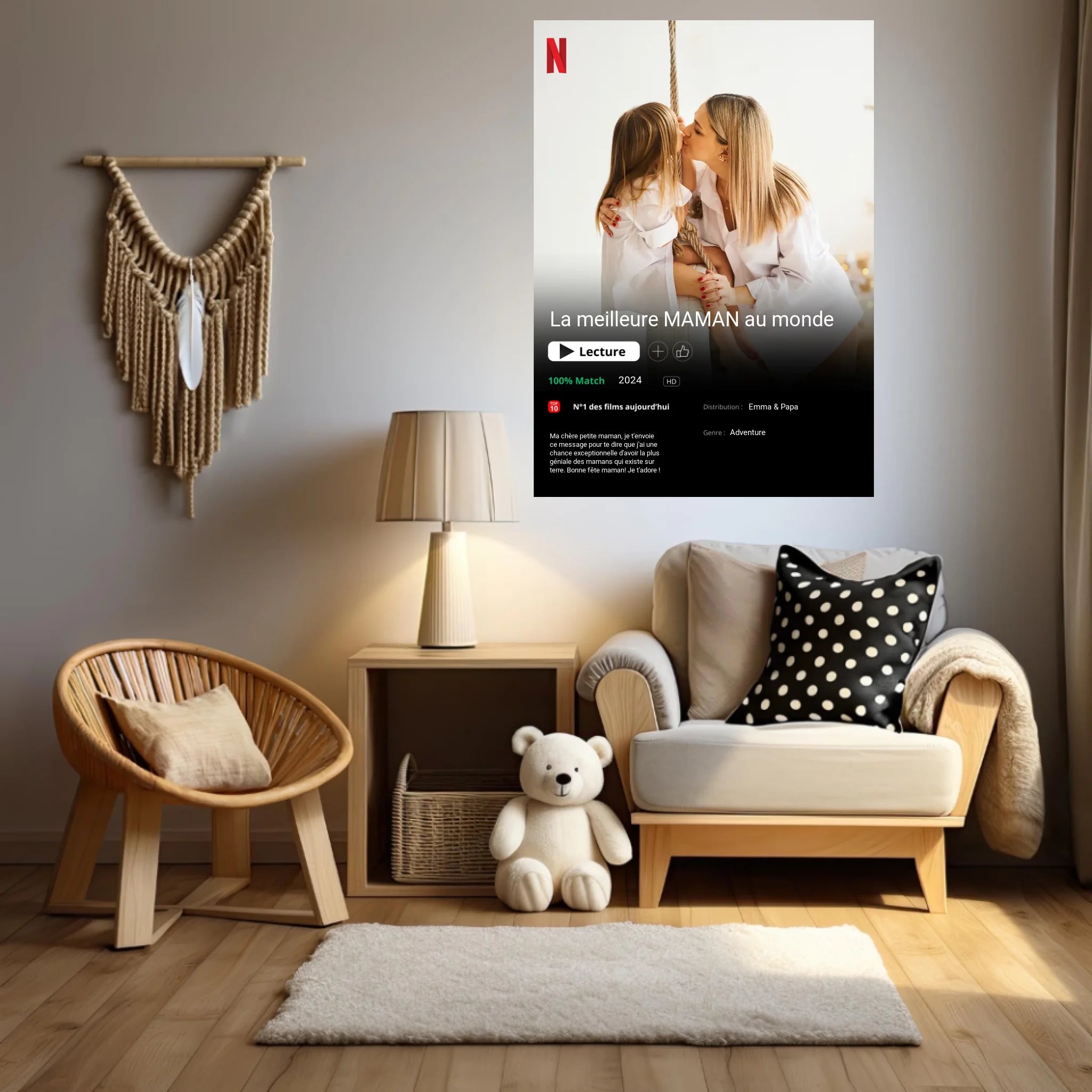 Affiche Personnalisée Poster Netflix Maman