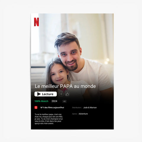 Affiche Personnalisée Poster Netflix Papa