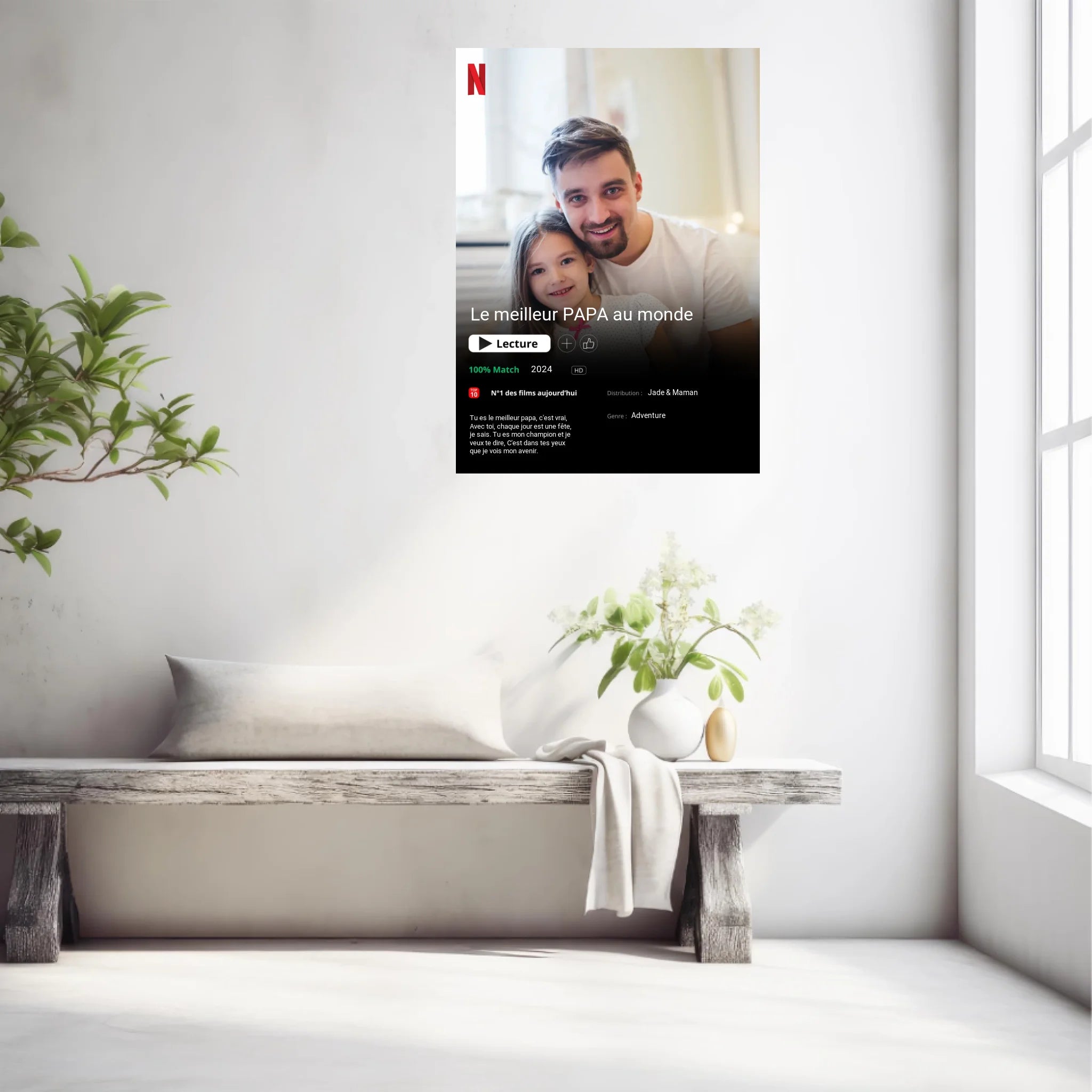 Affiche Personnalisée Poster Netflix Papa