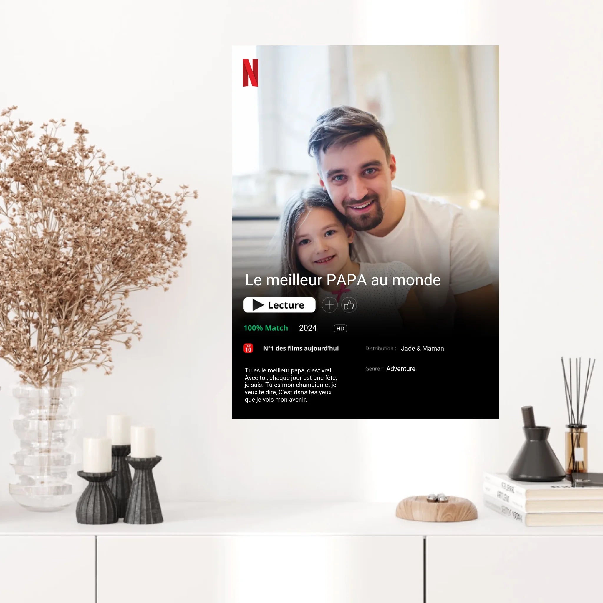 Affiche Personnalisée Poster Netflix Papa