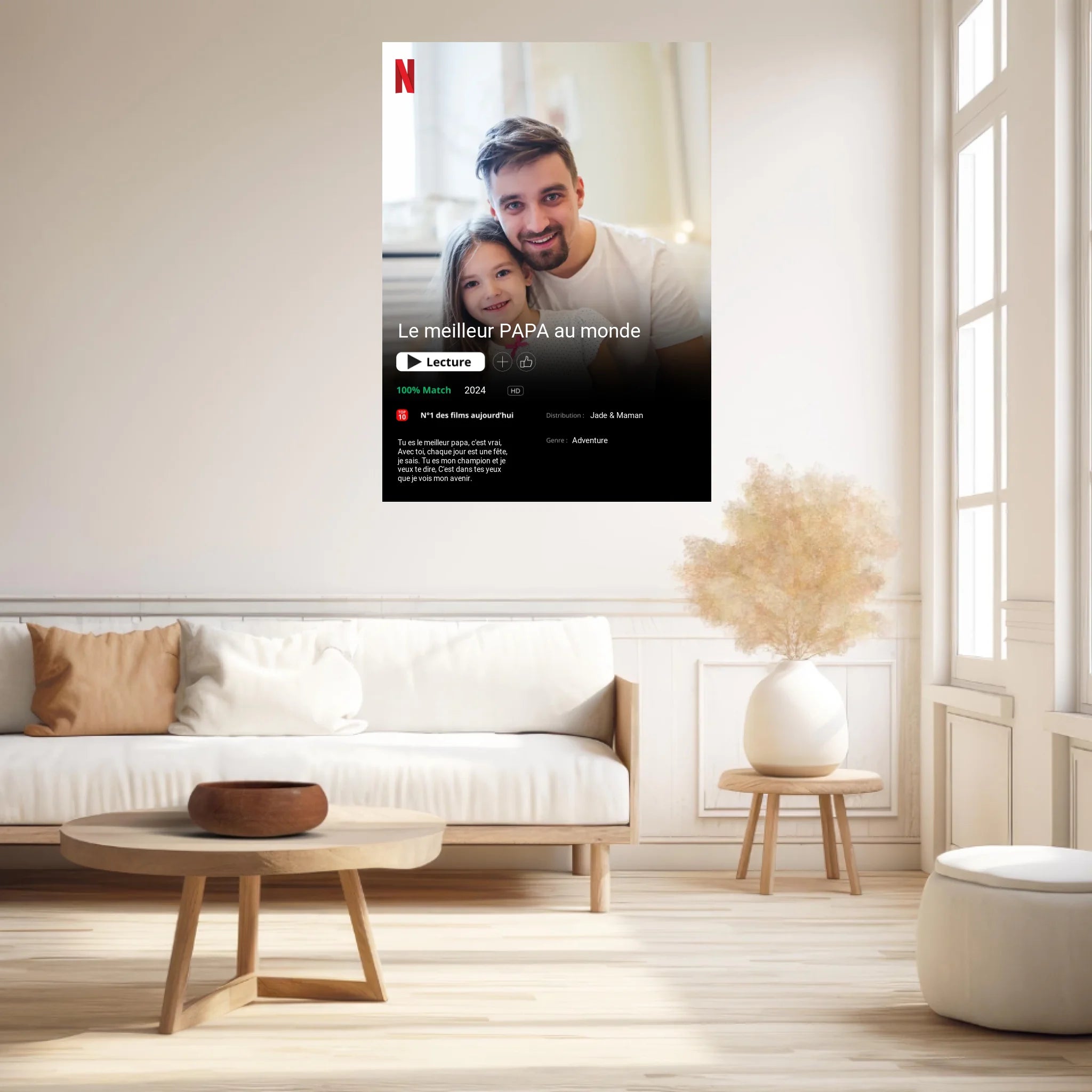 Affiche Personnalisée Poster Netflix Papa