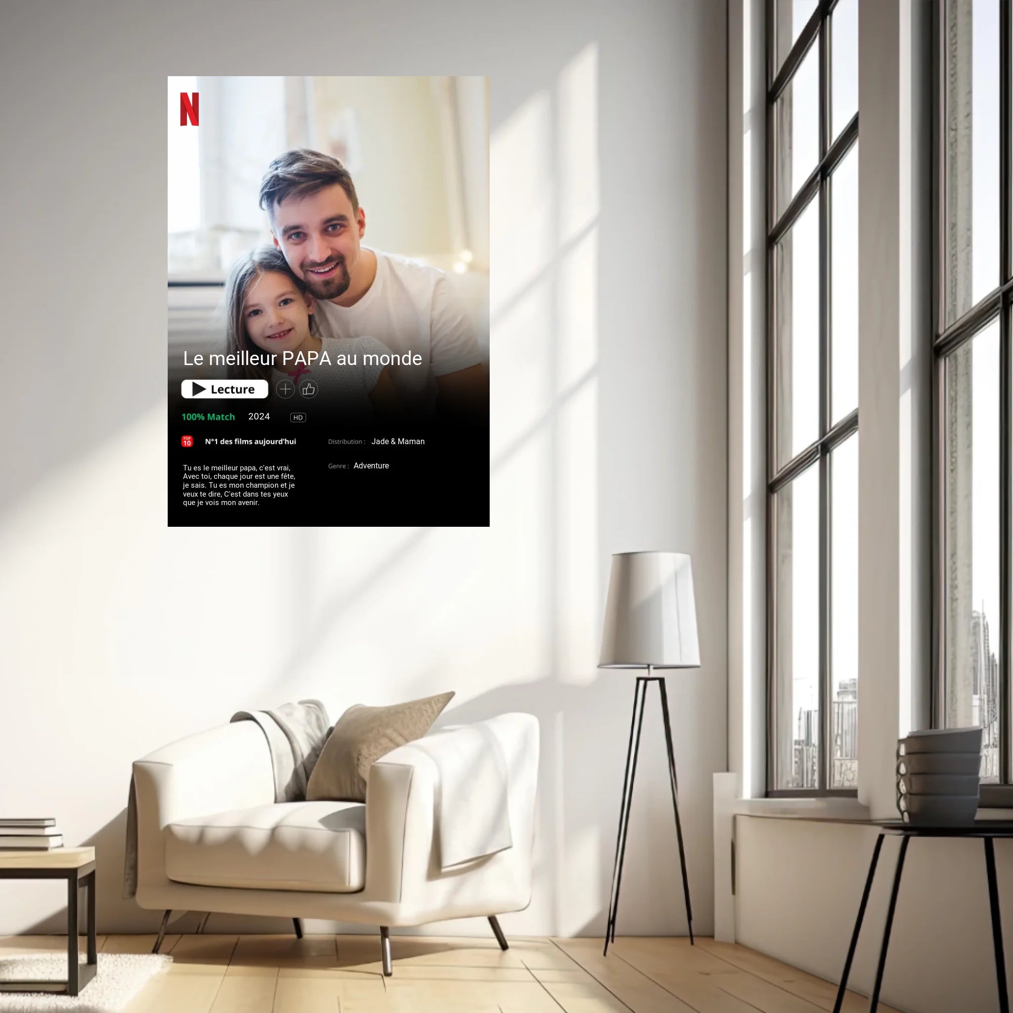 Affiche Personnalisée Poster Netflix Papa