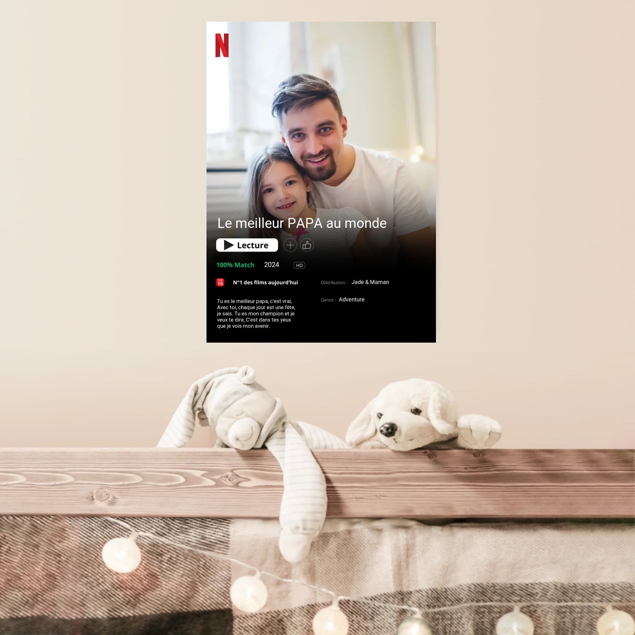 Affiche Personnalisée Poster Netflix Papa