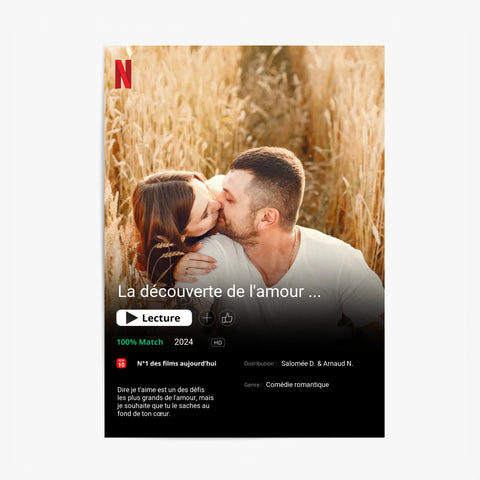 Affiche Personnalisée Poster Netflix Couple