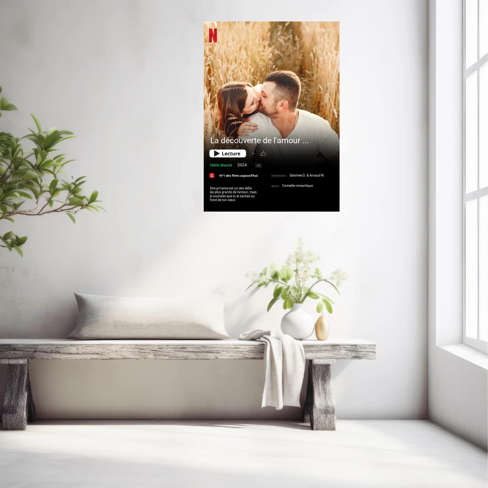 Affiche Personnalisée Poster Netflix Couple
