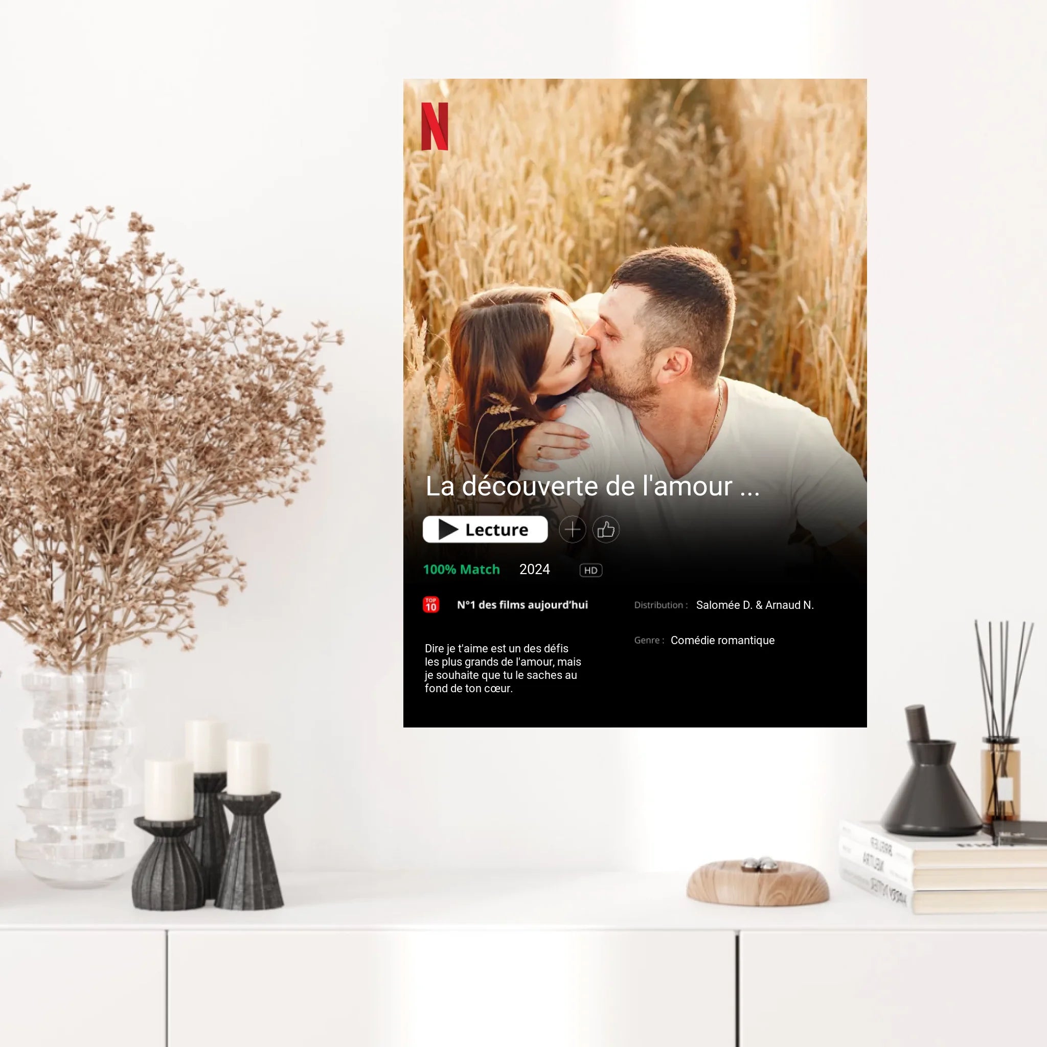 Affiche Personnalisée Poster Netflix Couple